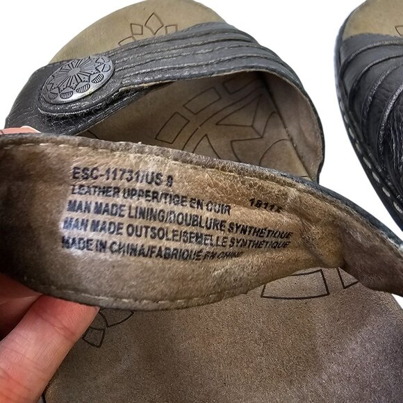 Taos Womens Escape Leather Slingback Sandals, Comfort, Size 9 - Picture 7 of 8